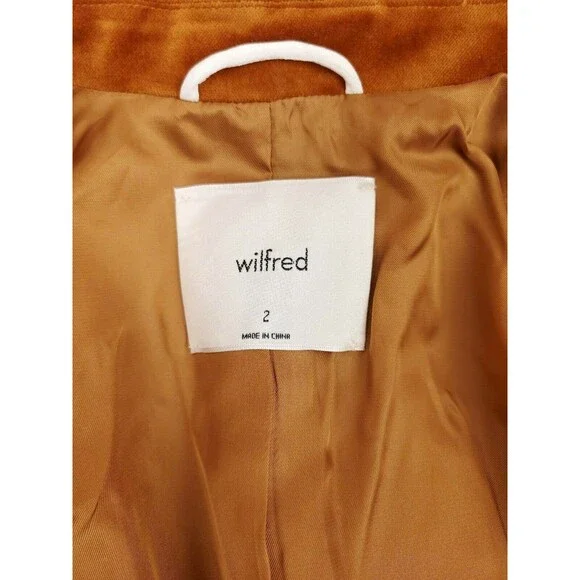 Wilfred Mona Velvet Blazer Single-button, Velvet Blazer Size 2 - Picture 5 of 9